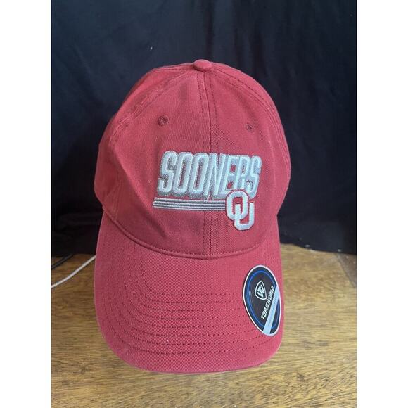 University of Oklahoma Sooners Baseball Cap/Hat Maroon White One Size LG/XL - Picture 1 of 5